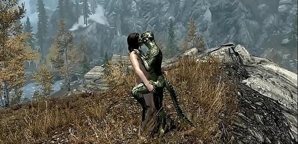  Argonian gets laid with Lydia Part 1